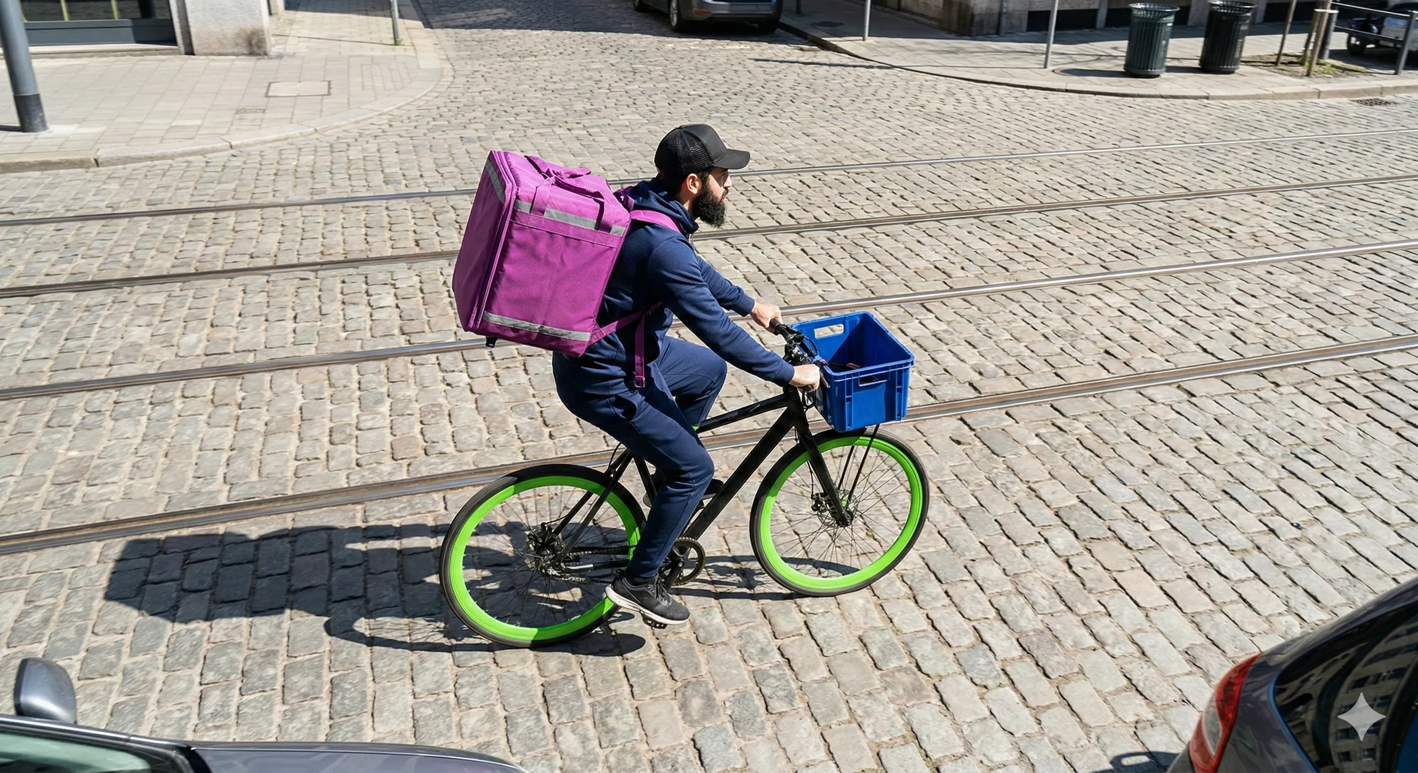 Repartidor en bicicleta
